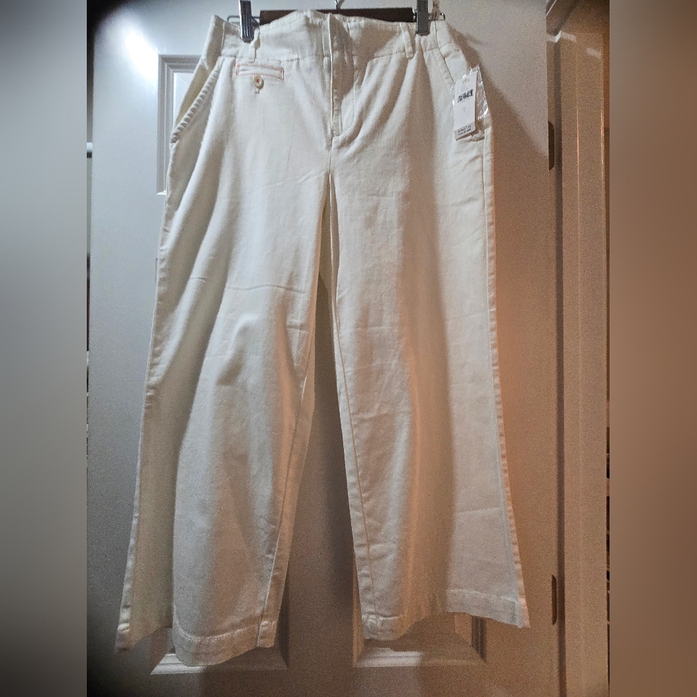Maeve l Ivory Cropped Wide-Leg Pants